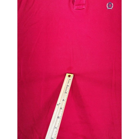 Tommy Hilfiger Men's Size Large Red Short Sleeve Collared Polo Shirt - Picture 4 of 9